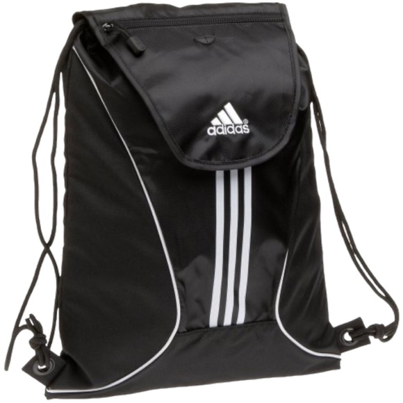 Adidas Metro Drawstring Sackpack Gym Bag Backpack w/Media Pocket
